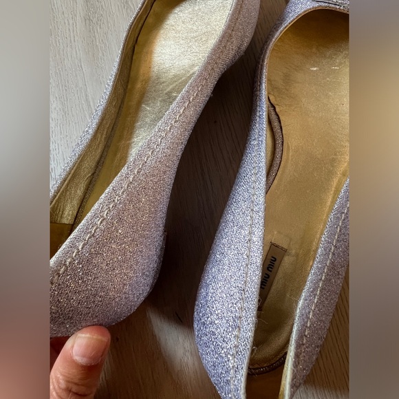 Miu Miu Glitter Flats, 38 - Picture 5 of 6